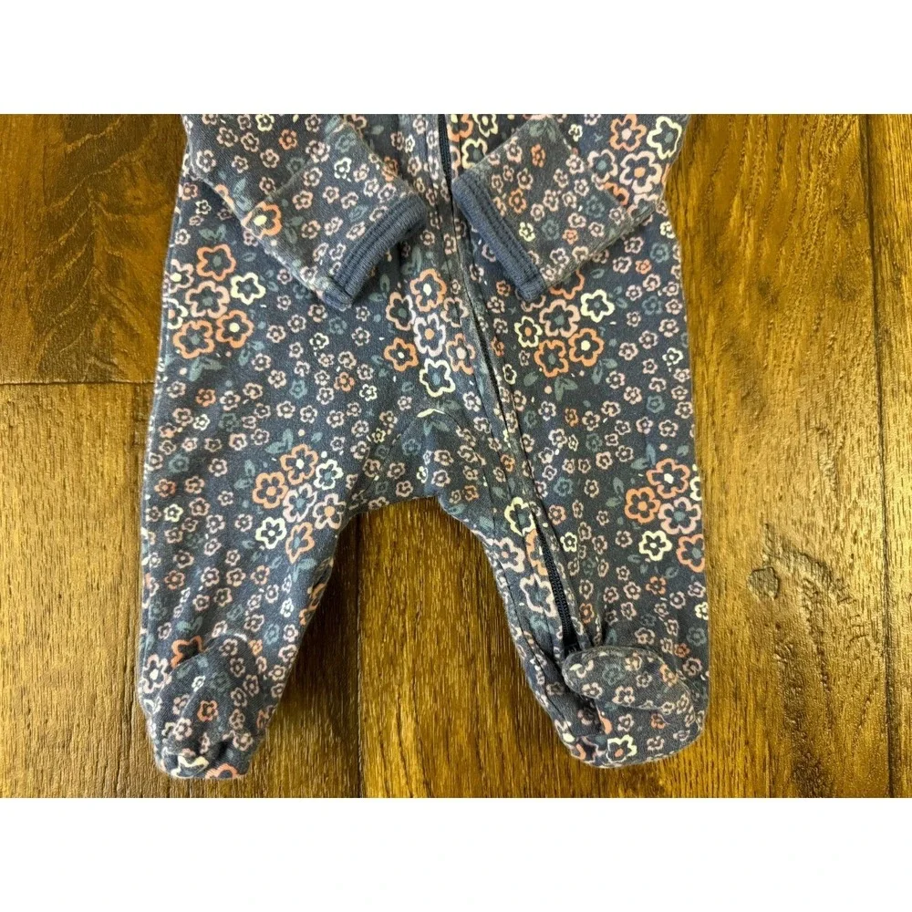 Carters Baby Girl Preemie Sleeper Outfit Zips‎ Reborn Doll Clothes Floral Ruffle